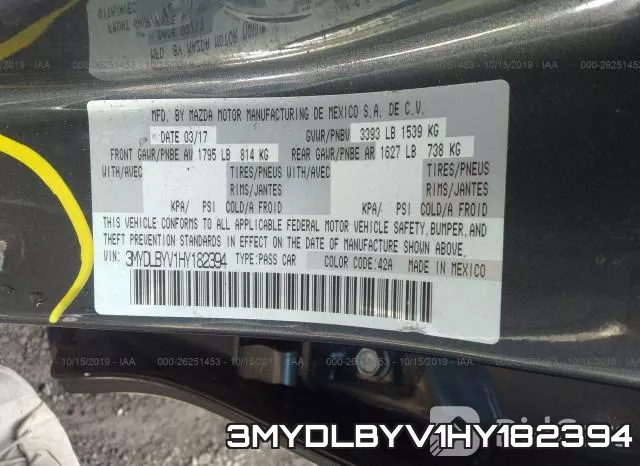 3MYDLBYV1HY182394 фото 10