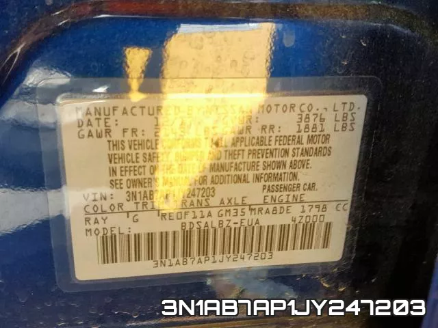 3N1AB7AP1JY247203 фото 2