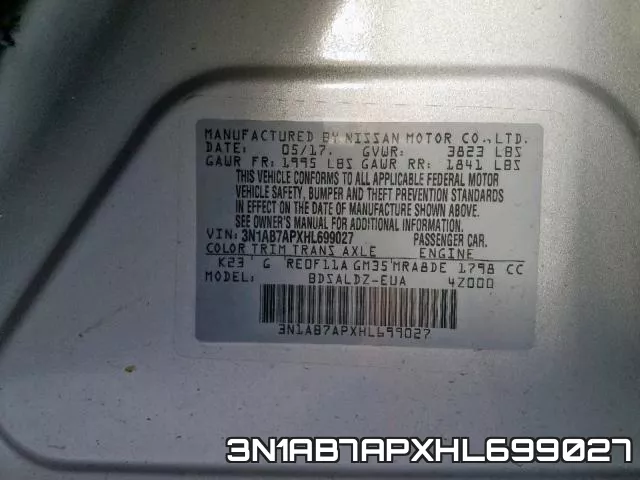 3N1AB7APXHL699027 фото 2
