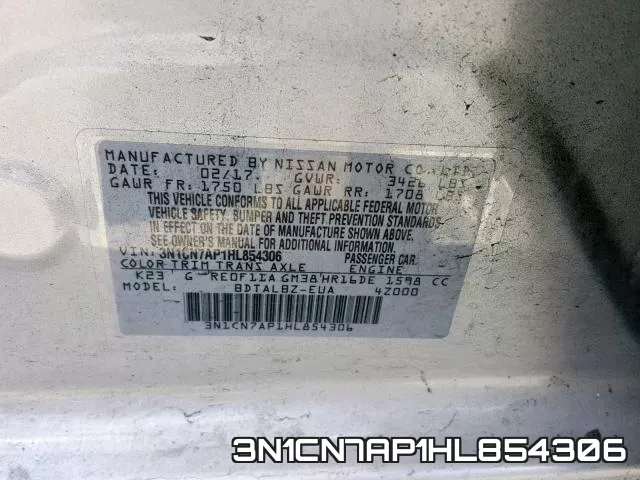 3N1CN7AP1HL854306 фото 2