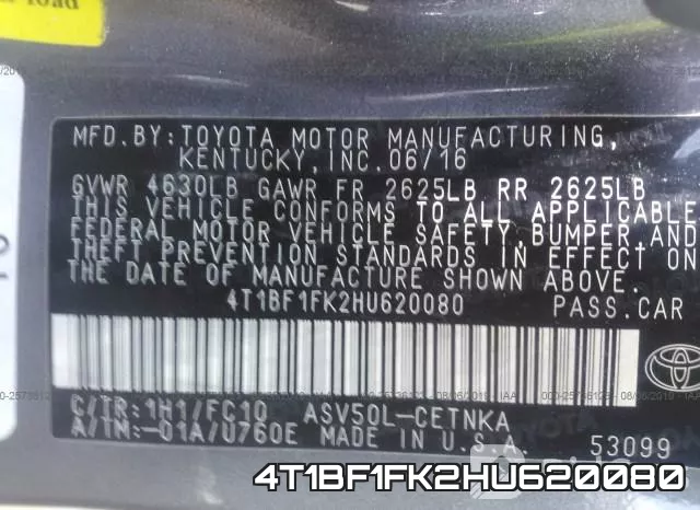 4T1BF1FK2HU620080 фото 10