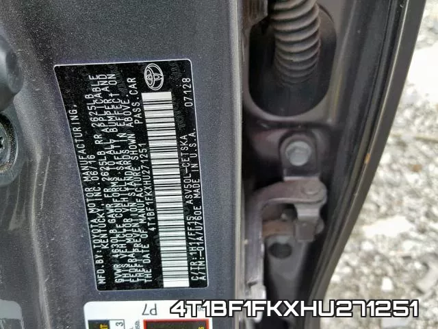 4T1BF1FKXHU271251 фото 2