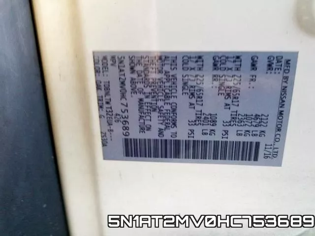 5N1AT2MV0HC753689 фото 2