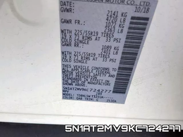 5N1AT2MV9KC724277 фото 2