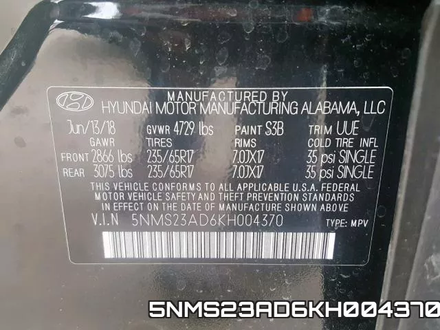 5NMS23AD6KH004370 фото 2