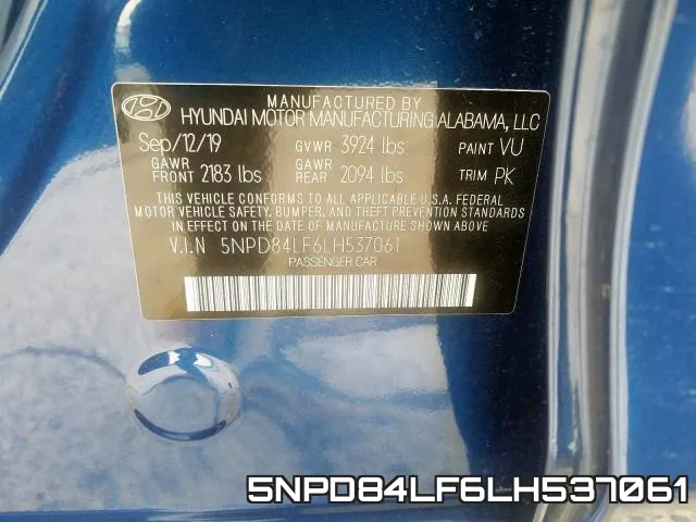 5NPD84LF6LH537061 фото 2