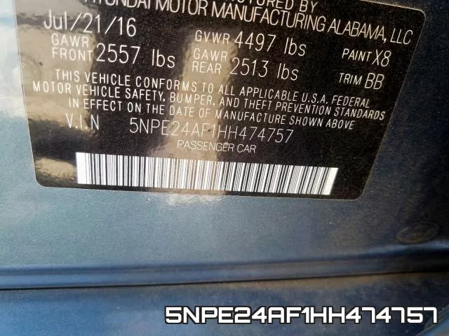 5NPE24AF1HH474757 фото 2
