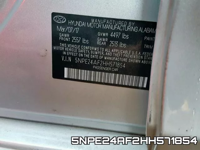 5NPE24AF2HH571854 фото 2