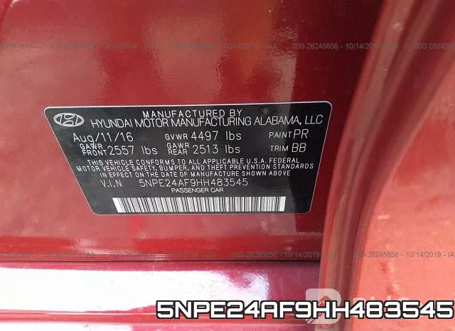 5NPE24AF9HH483545 фото 10