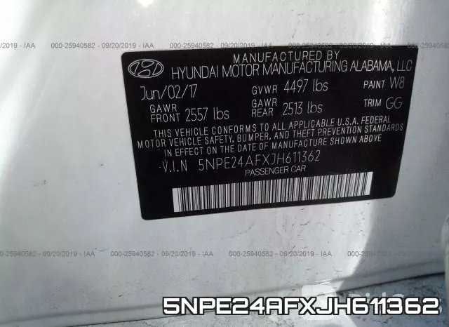 5NPE24AFXJH611362 фото 10