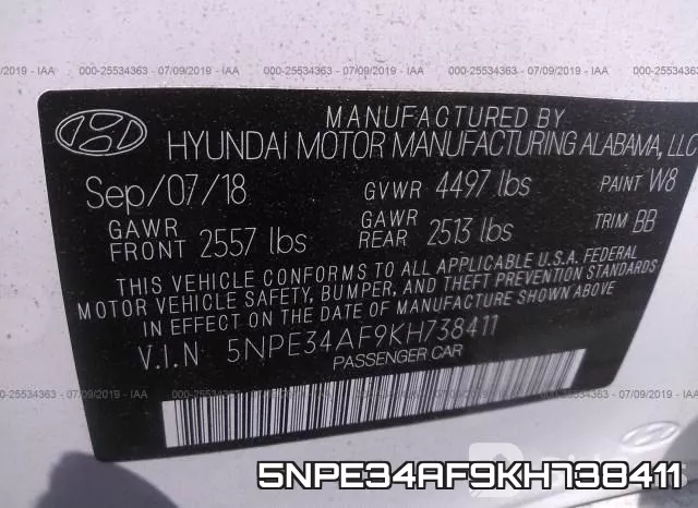 5NPE34AF9KH738411 фото 10
