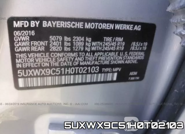 5UXWX9C51H0T02103 фото 10