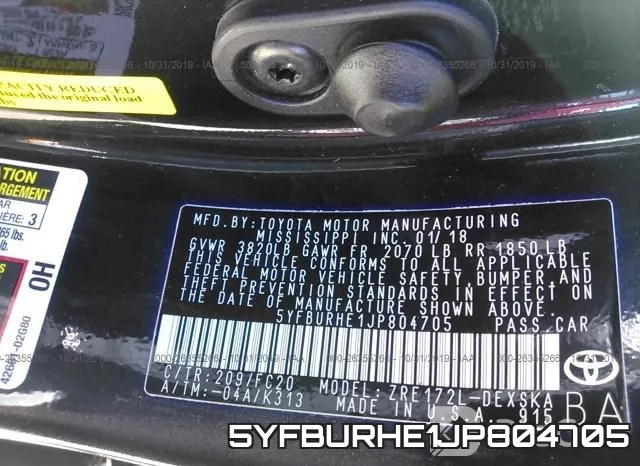 5YFBURHE1JP804705 фото 10