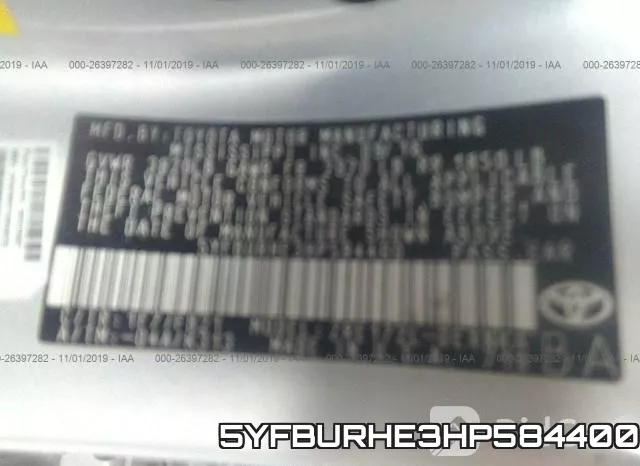 5YFBURHE3HP584400 фото 10