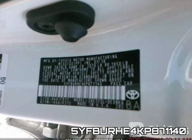 5YFBURHE4KP871140 фото 9