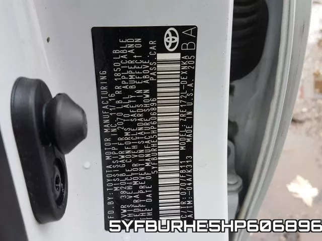 5YFBURHE5HP606896 фото 2