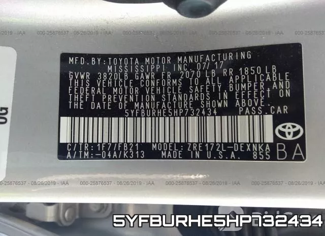 5YFBURHE5HP732434 фото 10