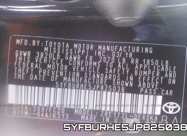 5YFBURHE5JP825038 фото 10
