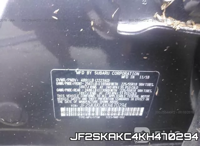 JF2SKAKC4KH470294 фото 10