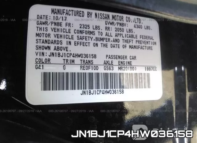 JN1BJ1CP4HW036158 фото 10