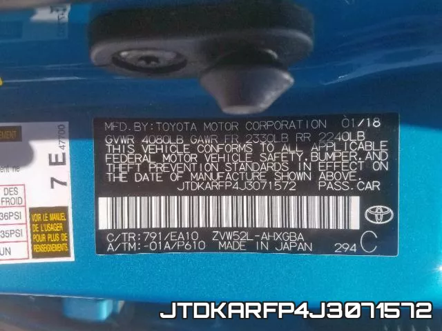 JTDKARFP4J3071572 фото 2
