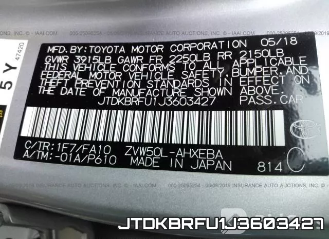 JTDKBRFU1J3603427 фото 10