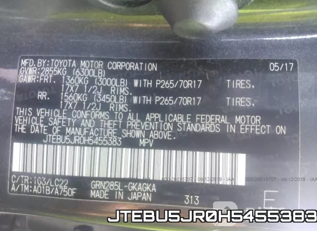 JTEBU5JR0H5455383 фото 10
