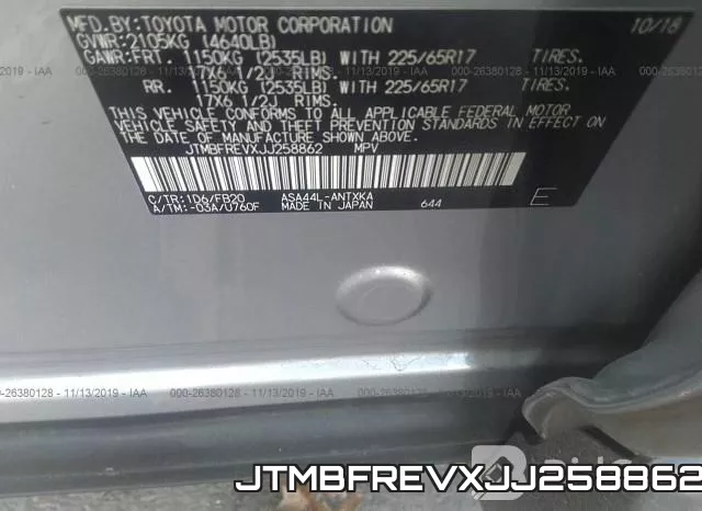 JTMBFREVXJJ258862 фото 10