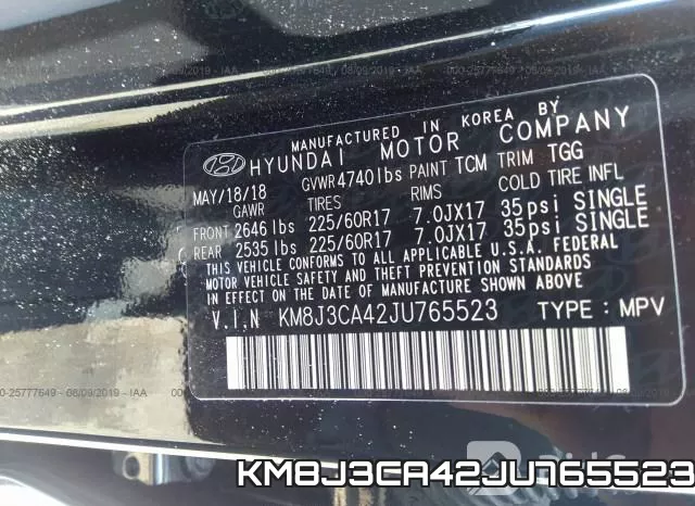 KM8J3CA42JU765523 фото 10