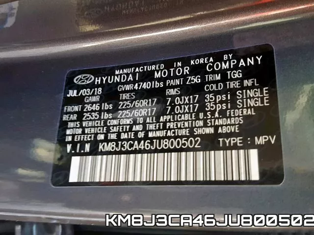 KM8J3CA46JU800502 фото 2