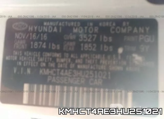 KMHCT4AE3HU251021 фото 10