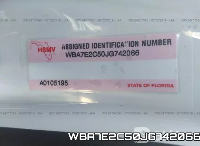 WBA7E2C50JG742066 фото 10