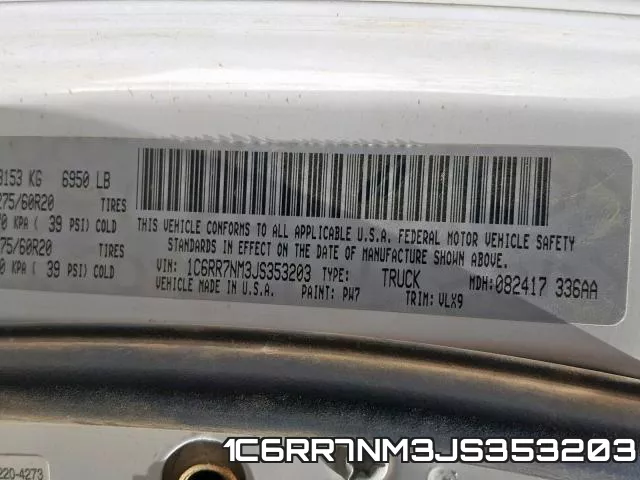 1C6RR7NM3JS353203 фото 2