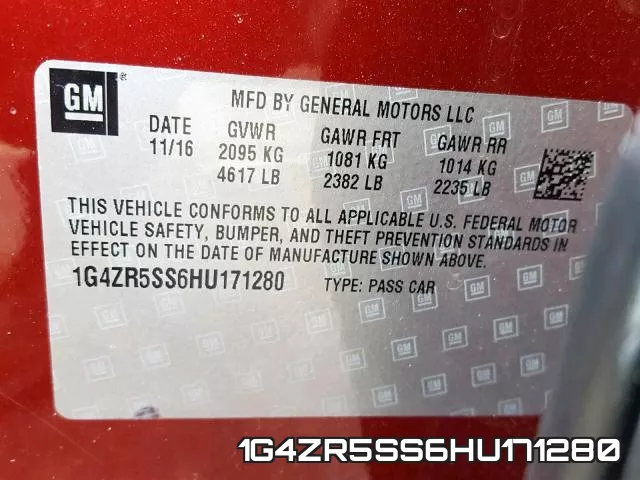 1G4ZR5SS6HU171280 фото 2