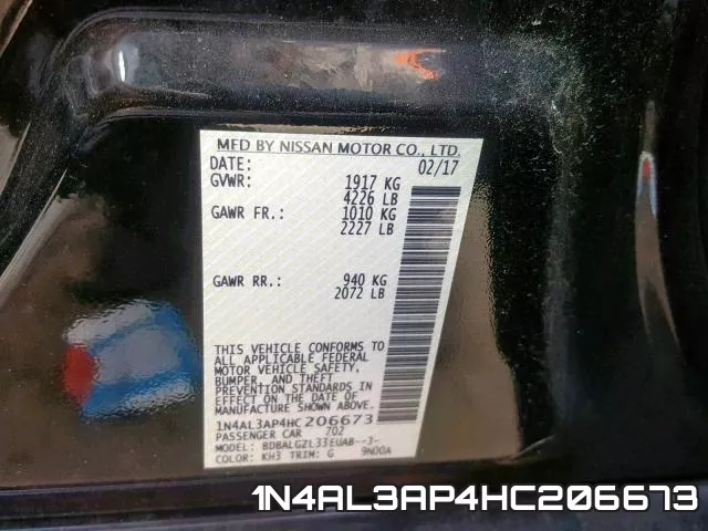 1N4AL3AP4HC206673 фото 2