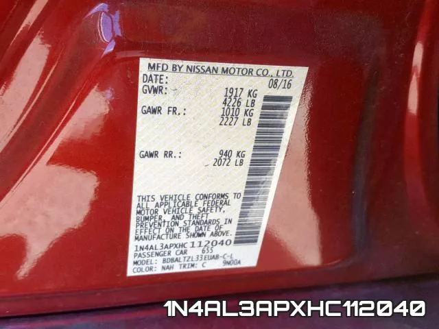 1N4AL3APXHC112040 фото 2