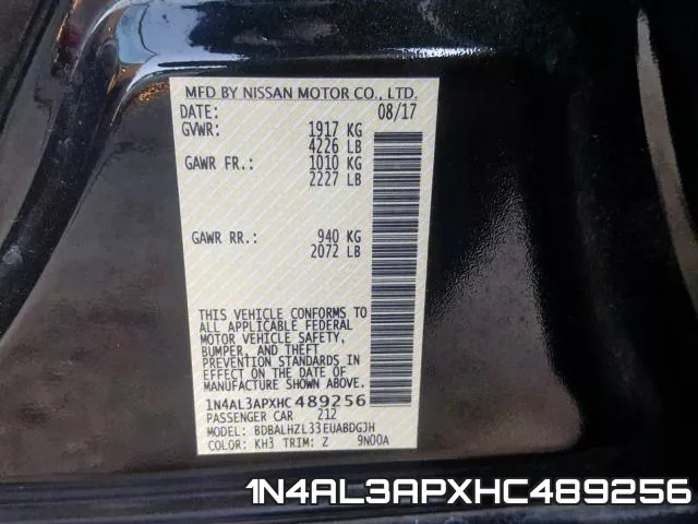 1N4AL3APXHC489256 фото 2