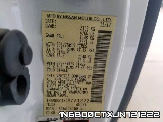1N6BD0CTXJN721222 фото 2