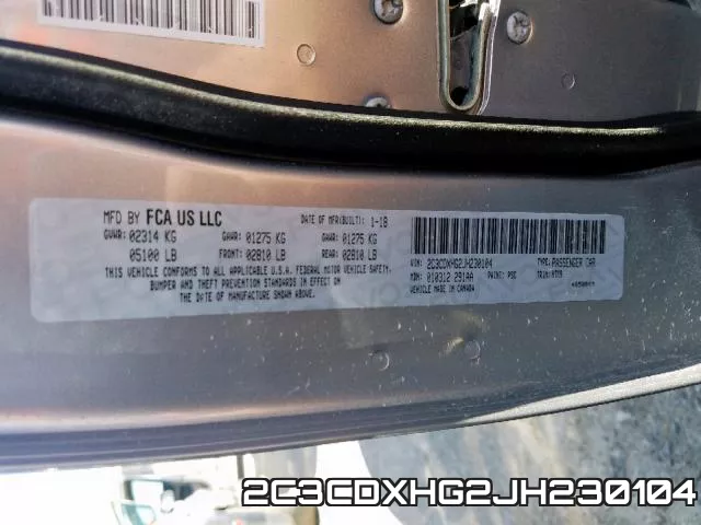 2C3CDXHG2JH230104 фото 2