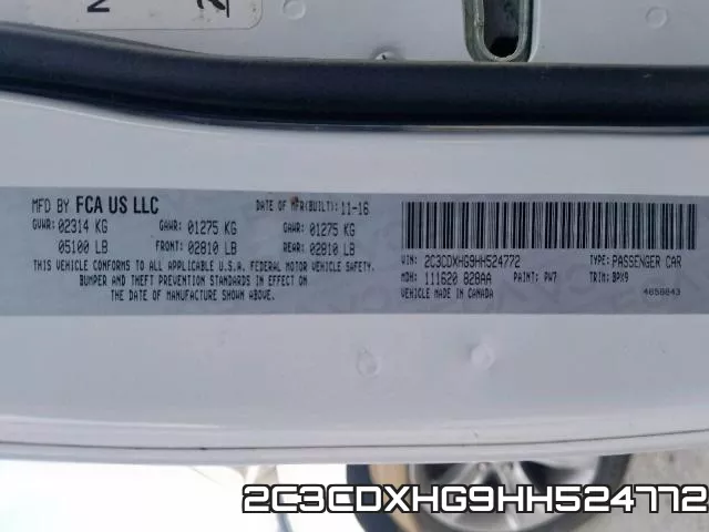 2C3CDXHG9HH524772 фото 2