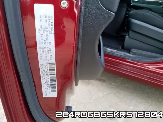 2C4RDGBG5KR572804 фото 2
