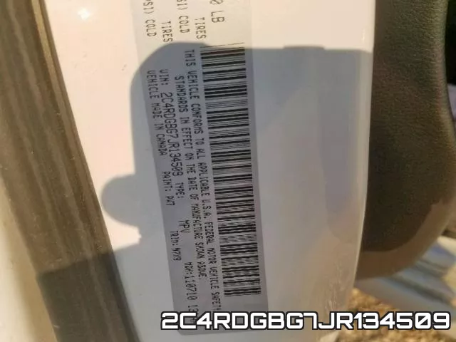 2C4RDGBG7JR134509 фото 2