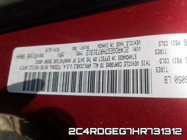 2C4RDGEG7HR731312 фото 2