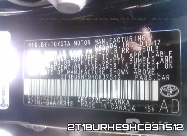 2T1BURHE9HC837512 фото 10