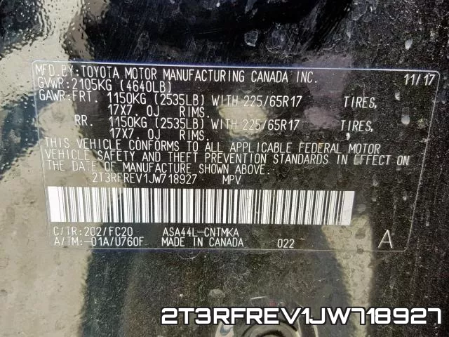 2T3RFREV1JW718927 фото 2