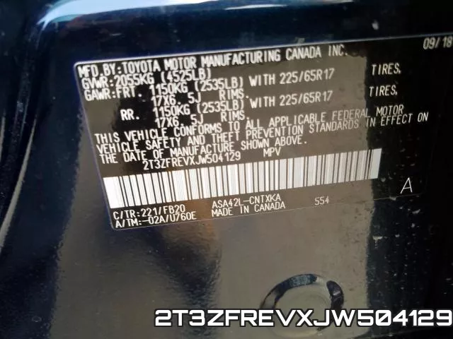 2T3ZFREVXJW504129 фото 2
