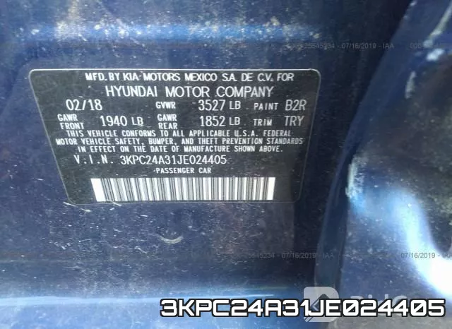 3KPC24A31JE024405 фото 10
