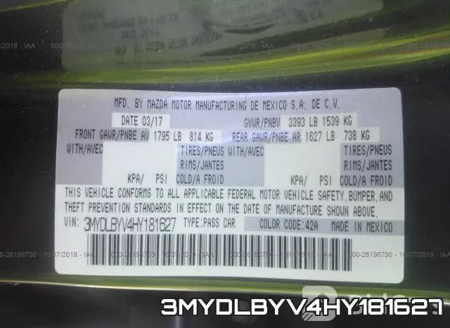 3MYDLBYV4HY181627 фото 10