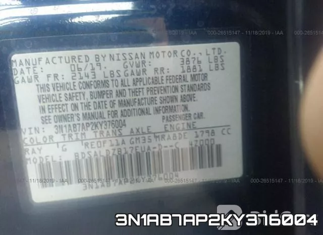 3N1AB7AP2KY376004 фото 9