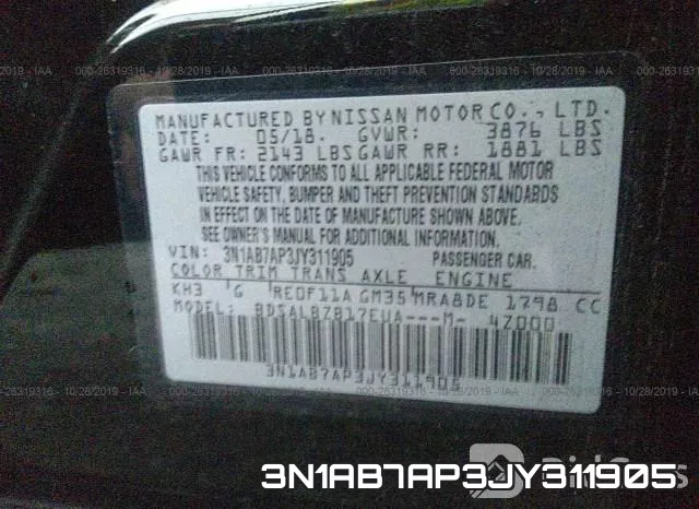 3N1AB7AP3JY311905 фото 10